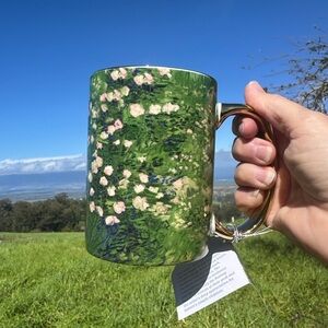 NWT Van Gogh Roses 1889 Art Gallery Series Ceramic Coffee tea mug